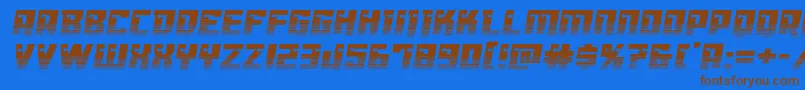 Dangerbothalf Font – Brown Fonts on Blue Background