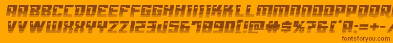 Dangerbothalf-Schriftart – Braune Schriften auf orangefarbenem Hintergrund