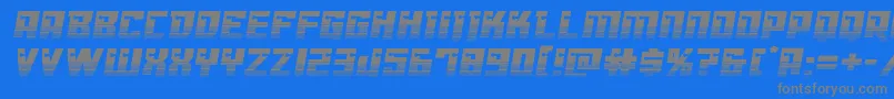 Dangerbothalf Font – Gray Fonts on Blue Background