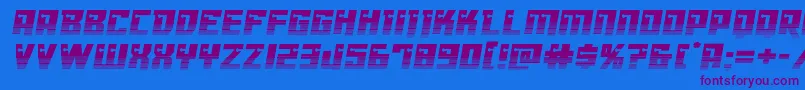 Dangerbothalf Font – Purple Fonts on Blue Background