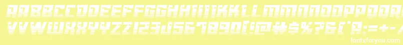 Dangerbothalf Font – White Fonts on Yellow Background