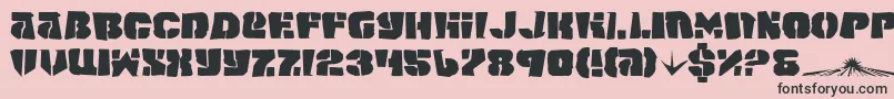 フォントSpaceJunker – ピンクの背景に黒い文字