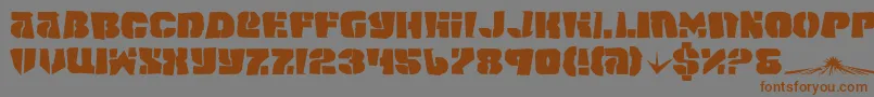 SpaceJunker Font – Brown Fonts on Gray Background