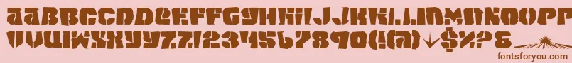 More about SpaceJunker Font SpaceJunker Font – Brown Fonts on Pink Background