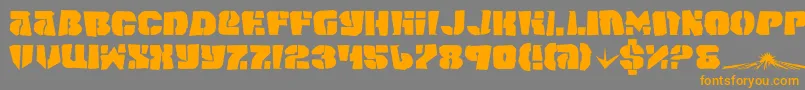 SpaceJunker Font – Orange Fonts on Gray Background