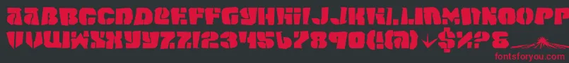 SpaceJunker Font – Red Fonts on Black Background