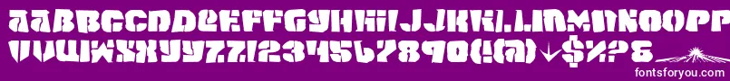 SpaceJunker Font – White Fonts on Purple Background