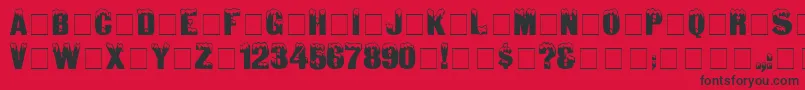IgloolaserMedium Font – Black Fonts on Red Background