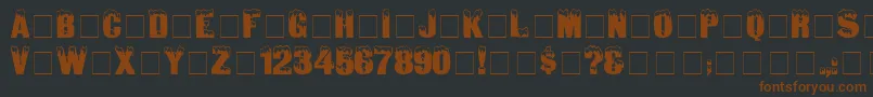 IgloolaserMedium Font – Brown Fonts on Black Background