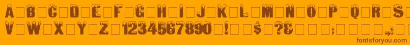 IgloolaserMedium Font – Brown Fonts on Orange Background