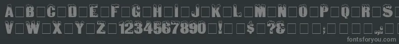 IgloolaserMedium Font – Gray Fonts on Black Background