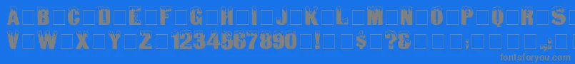 IgloolaserMedium Font – Gray Fonts on Blue Background