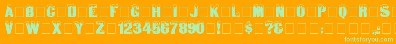 IgloolaserMedium Font – Green Fonts on Orange Background