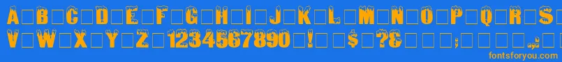 IgloolaserMedium Font – Orange Fonts on Blue Background