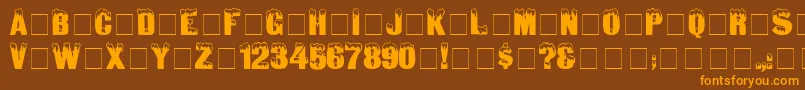 IgloolaserMedium Font – Orange Fonts on Brown Background
