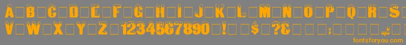 IgloolaserMedium Font – Orange Fonts on Gray Background