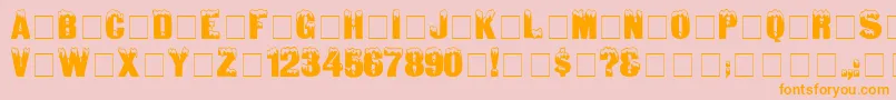 IgloolaserMedium Font – Orange Fonts on Pink Background