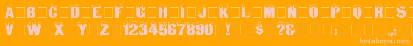 フォントIgloolaserMedium – オレンジの背景にピンクのフォント