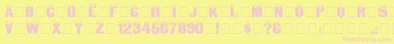 IgloolaserMedium Font – Pink Fonts on Yellow Background