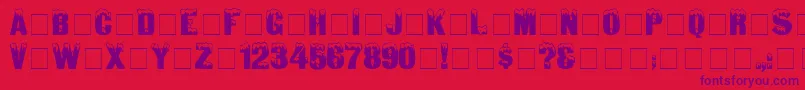 IgloolaserMedium Font – Purple Fonts on Red Background