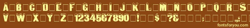 IgloolaserMedium Font – Yellow Fonts on Brown Background
