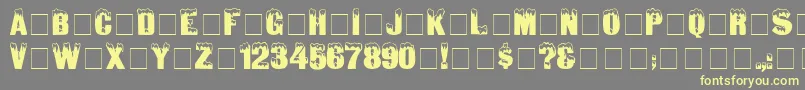 IgloolaserMedium Font – Yellow Fonts on Gray Background