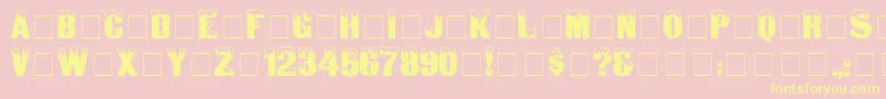 fuente IgloolaserMedium – Fuentes Amarillas Sobre Fondo Rosa
