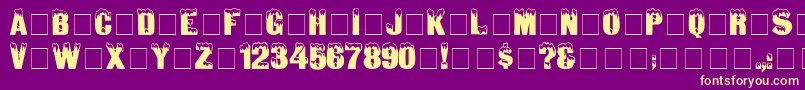 IgloolaserMedium Font – Yellow Fonts on Purple Background