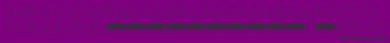 フォントAnaphoraStencilThinTrial – 紫の背景に黒い文字
