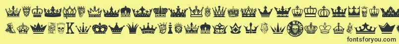 TheKing Font – Black Fonts on Yellow Background