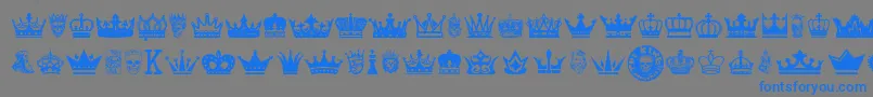 TheKing-Schriftart – Blaue Schriften auf grauem Hintergrund