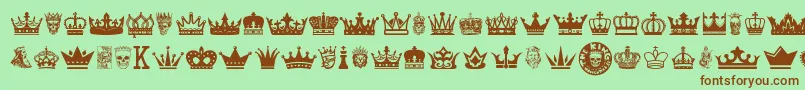 TheKing Font – Brown Fonts on Green Background