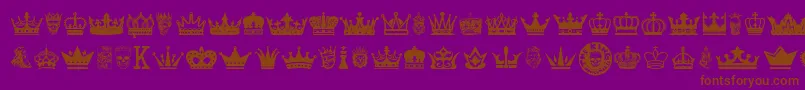 TheKing Font – Brown Fonts on Purple Background