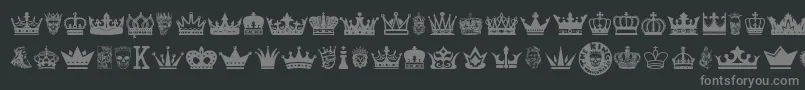Fonte TheKing – fontes cinzas em um fundo preto