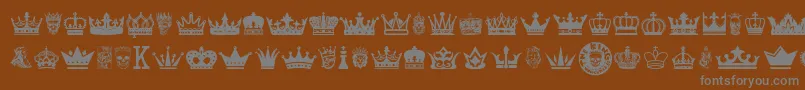 Police TheKing – polices grises sur fond brun