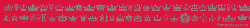 TheKing Font – Gray Fonts on Red Background