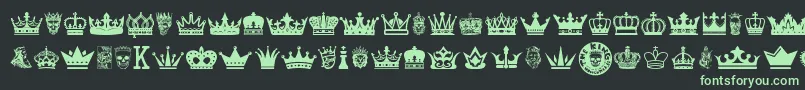 TheKing Font – Green Fonts on Black Background