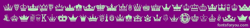 TheKing Font – Green Fonts on Purple Background