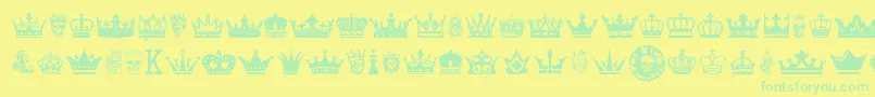 TheKing Font – Green Fonts on Yellow Background