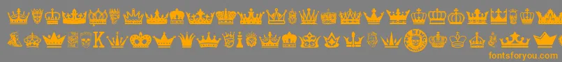 TheKing-Schriftart – Orangefarbene Schriften auf grauem Hintergrund