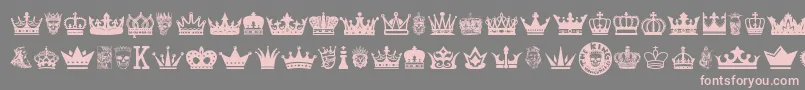 TheKing-Schriftart – Rosa Schriften auf grauem Hintergrund