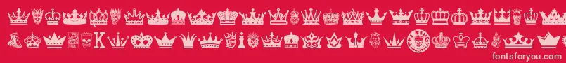 fuente TheKing – Fuentes Rosadas Sobre Fondo Rojo