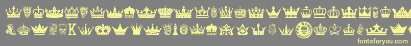 TheKing Font – Yellow Fonts on Gray Background