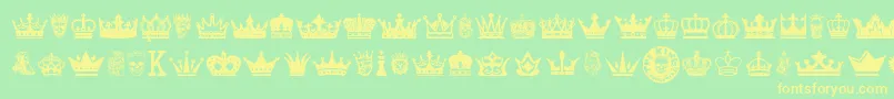 TheKing Font – Yellow Fonts on Green Background