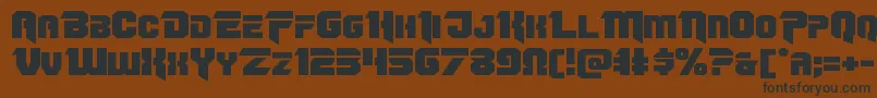 Omegaforceexpand12-Schriftart – Schwarze Schriften auf braunem Hintergrund
