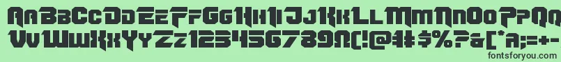 Omegaforceexpand12 Font – Black Fonts on Green Background
