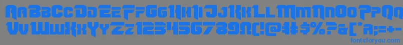 Omegaforceexpand12 Font – Blue Fonts on Gray Background