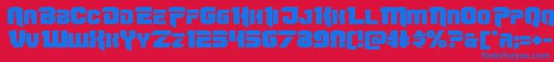 Omegaforceexpand12 Font – Blue Fonts on Red Background