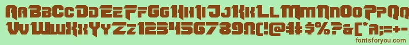 Omegaforceexpand12 Font – Brown Fonts on Green Background