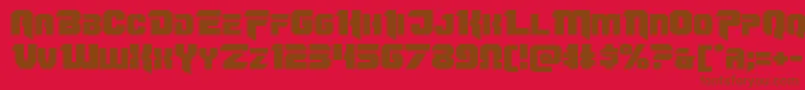 Omegaforceexpand12 Font – Brown Fonts on Red Background